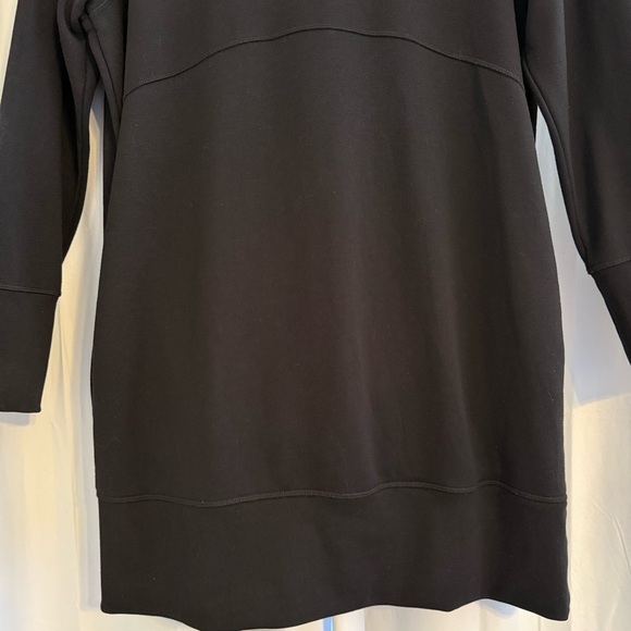 Athleta Bounce Back Sweatshirt Dress Black Long Sleeve Casual XL - Picture 7 of 15